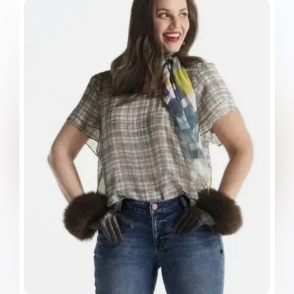 cabi NWOT Agenda Top, Moody Plaid, MEDIUM, Fall 22 - Picture 2 of 2